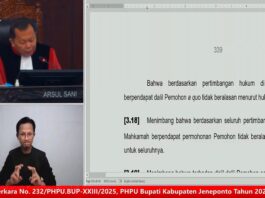 Mahkamah Konstitusi Tolak Gugatan Pilkada Jeneponto, Paris-Islam Menang!