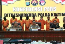 Pengungkapan Peredaran Narkoba, Polda Kaltim tetapkan 8 Orang Tersangka