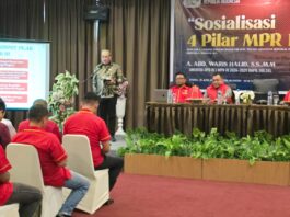Senator Waris Halid Gandeng Depidar Soksi Sulsel Sosialisasi 4 Pilar MPR RI