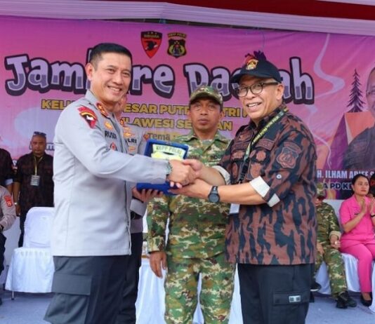 Kapolda Sulsel Buka Jambore dan Kemah Bhakti KBP3 Sulsel di Kabupaten Sidrap