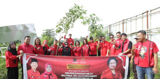 DPC PDI Perjuangan Makassar Gelar Penanaman Pohon Merawat Pertiwi di Barombong