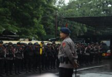 Apel Kesiapsiagaan, Dansat Brimob Polda Sulsel Ingatkan Pesan Integritas dan Disiplin Personel