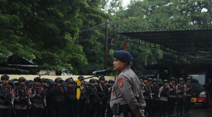 Apel Kesiapsiagaan, Dansat Brimob Polda Sulsel Ingatkan Pesan Integritas dan Disiplin Personel