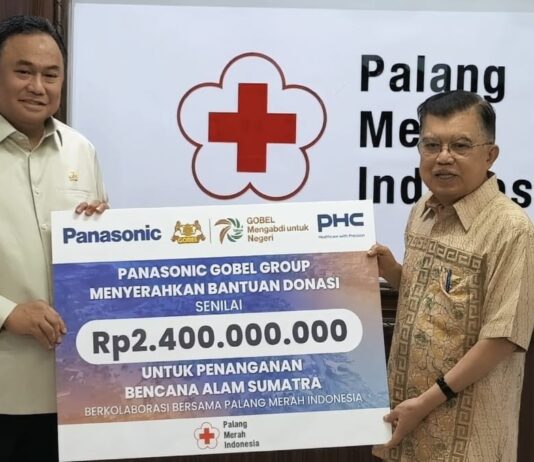PMI Terima Donasi Rp2,4 Miliar dari Panasonic Gobel Group untuk Rehabilitasi Bencana di Sumatera