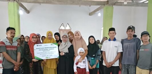 PT Pegadaian Kanwil VI Sulselbarra Maluku Salurkan Bantuan Renovasi Masjid Babul Jannah di Bissoloro Kabupaten Gowa