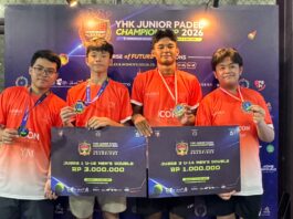 YASIKA PADEL CLUB raih juara 1 U-16 dan juara 3 U-14 di YHK Junior Padel Championship 2026