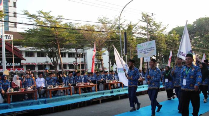 Jelang Pembukaan MTQ VIII KORPRI Nasional, 1.157 Peserta Ikuti Defile di Makassar