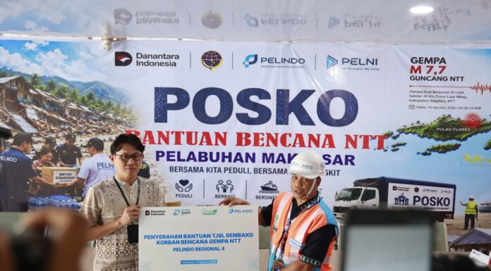 Pelindo–Pelni Kirim Bantuan untuk Korban Gempa NTT