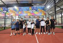 BERITA FOTO :Astindo dan Bank Mandiri Silaturahmi di Lapangan Padel