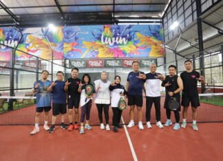 BERITA FOTO :Astindo dan Bank Mandiri Silaturahmi di Lapangan Padel