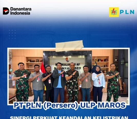Sinergi Perkuat Keandalan Kelistrikan, PLN ULP Maros Kunjungi Danlanud dan Jajaran